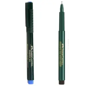 Stylo Fine Bleu & Noir 2 Unités