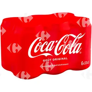 Boisson gazeuse Coca-Cola canette 6x33cl.
