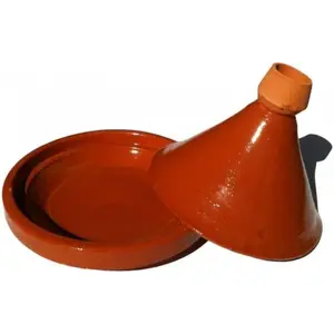 Tajine en Terre Cuite Rouge 22cm