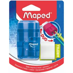 Taille-crayon et Gomme 2 en 1 Moondo