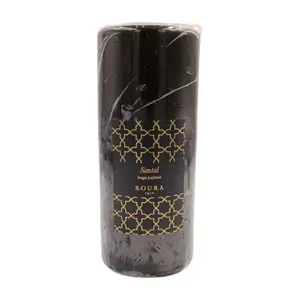 Bougie Cylindrique Noire Parfumée au Bois de Santal 150x60mm