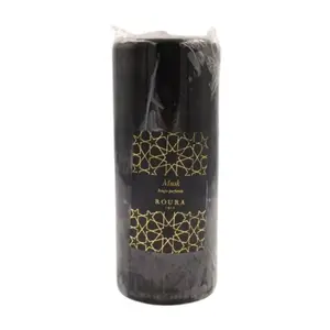 Bougie Cylindrique Noire Parfumée au Musc 150x60mm