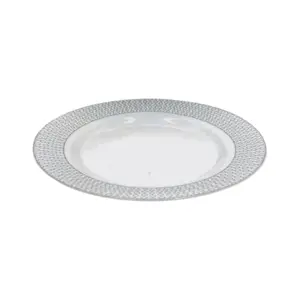 Assiette Plate en Porcelaine Blanche Velvett 27,5cm