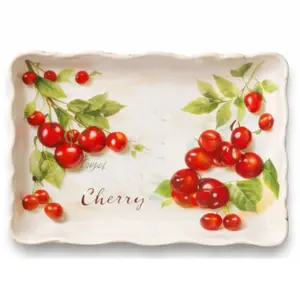 Plat à Servir en Verre Rectangulaire Carré Décoré Mosaiques