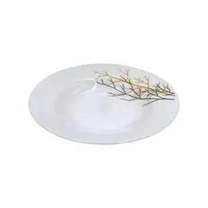 Assiette Creuse en Porcelaine Blanche Ivoire 22,5cm