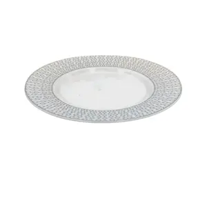 Assiette Plate en Porcelaine Blanche Velvett 20cm