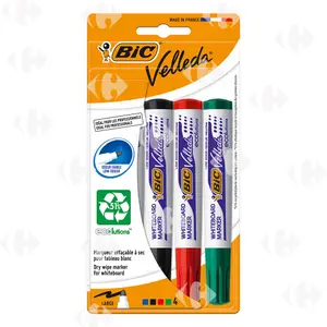 Marqueurs Effaçables à Sec Velleda 1704 Pointe Ogive Encre Alcool Couleurs assorties 4 unités