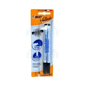 Marqueur Effaçable BIC Velleda 1721 Noir Assortiment de 2 pièces Pack Promo