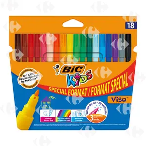 Feutres de Coloriage à Pointe Fine Visa Kids BIC 18 unités