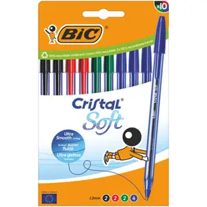 Stylo à Bille Cristal Soft x10 BIC