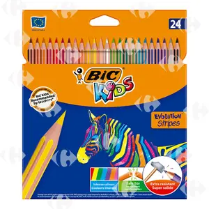 Crayons de Couleur Stripes BIC Couleurs Assorties BIC 24 unités