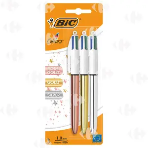 4 Couleurs Or + Argent + Or Rose Blister 3 Surligneurs Pack Promo