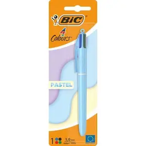 Bic stylo bille 4 couleurs - Livraison aléatoire de 3 couleurs pastel (3086123740310)