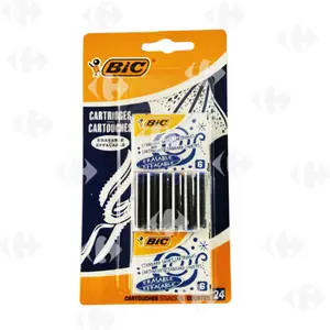 Boîte de Cartouches d'encre Bleu Bic 24 unités