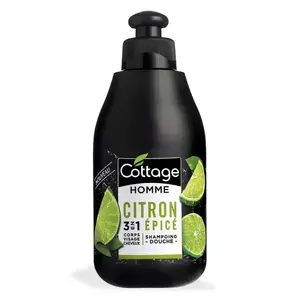 Shampoing Douche 3En1 Citron Épicé Cottage Men 250ml
