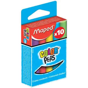 Maped Craie Couleur sans poussiére Boite de 10 unités