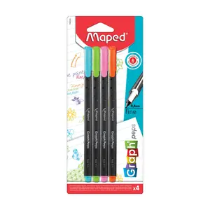 Maped, 4 Stylos Feutres Pastels