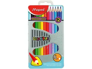Crayons Couleur Peps Grand Modèle Métal 12 Unités