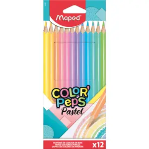 Crayons de coloriage Color peps pastel MAPED 12 Pièces - 692
