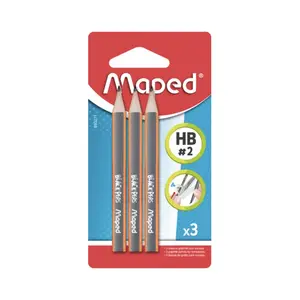 Maped, 3 Mini Crayons À Papier Hb