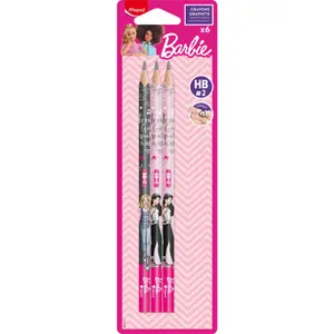 Maped, 6 crayons à papier HB "design Barbie"