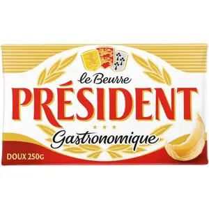 Beurre doux en plaquette 200g - PRÉSIDENT