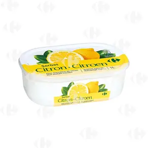 Sorbet au Citron Jaune en bac Carrefour 1L