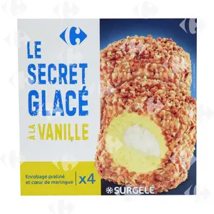 Dômes Vanille Praliné Cœur Meringue Carrefour 4x130ml