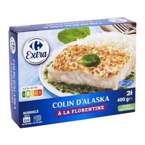 Poisson Colin d'Alaska à la Florentine Carrefour 400g