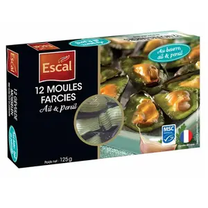 Moules Farcies Ail & Persil Escal 125g 12 unités
