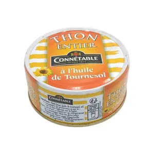 Thon Huile de Tournesol Entier Listao Connétable 160g