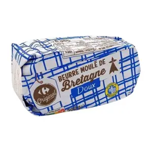 Beurre Doux de Bretagne Moulé Carrefour 500g