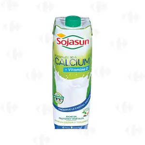 Boisson végétale au soja enrichie en calcium et vitamine D 1L - SOJASUN