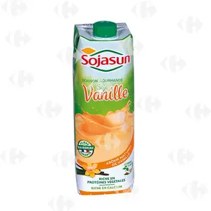 Lait de Soja à la Vanille UHT Sojasun 1L.