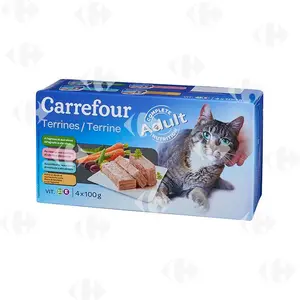 Terrines Boite Légumes Chats Carrefour 100G X4