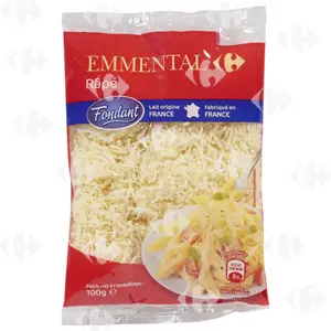 Fromage Râpé Emmental Sans OGM Carrefour Classic 100g