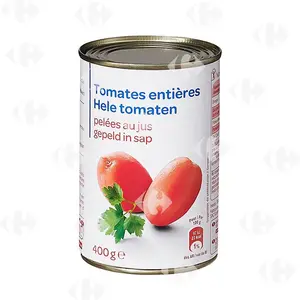 Conserve Tomates Pelées Entières Carrefour Blanc 400g