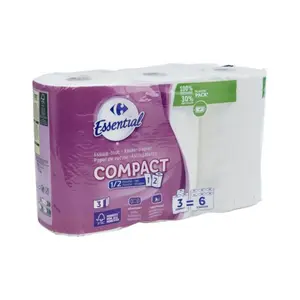 Essuie-Tout Compact Carrefour Essential 3 unités
