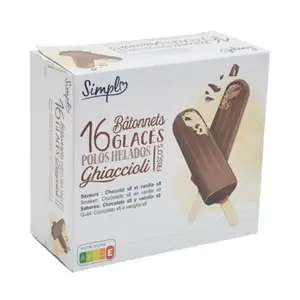 Bâtonnets Glace 8 Vanilles et 8 Chocolats Simpl 16 unités 55ml