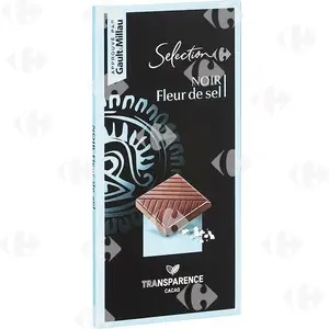 Tablette Choco Noir Fleur De Sel Carrefour Select 100g