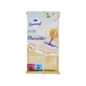Serpillères Jetables Savon de Marseille Carrefour Essential 15 unités