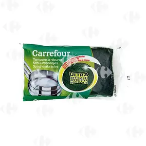 Eponges Grattantes À Récurer Vert Carrefour X3