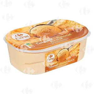 Crème Glacée Caramel Fleur de Sel en bac Carrefour 1L