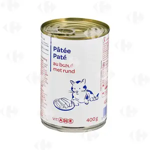Pâtée Bœuf Chats Carrefour Blanc 400G
