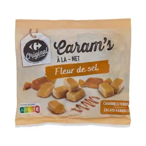 Bonbons Caramels Tendres Fleur de Sel Carrefour Original 165g
