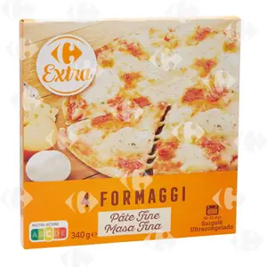 Pizza 4 Fromages à Pâte Fine Carrefour Extra 340g