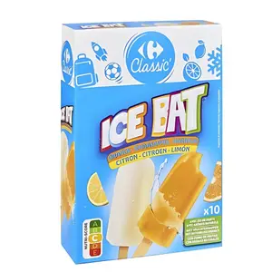 Bâtonnets Glace Citron Orange Carrefour Classic 10 unités 415g