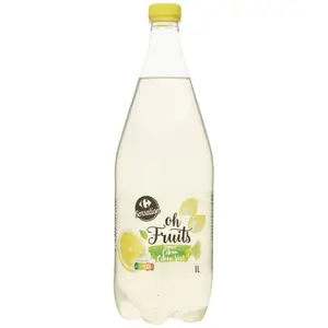 Carrefour Eau Gazeuse Aromatisée Citron Citron Vert 1l