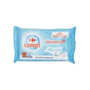 Lingettes Désinfectantes Carrefour Expert 40 unités