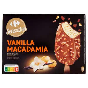 Carrefour Sensation Vanille Macadamia 4 Gelati 282 g